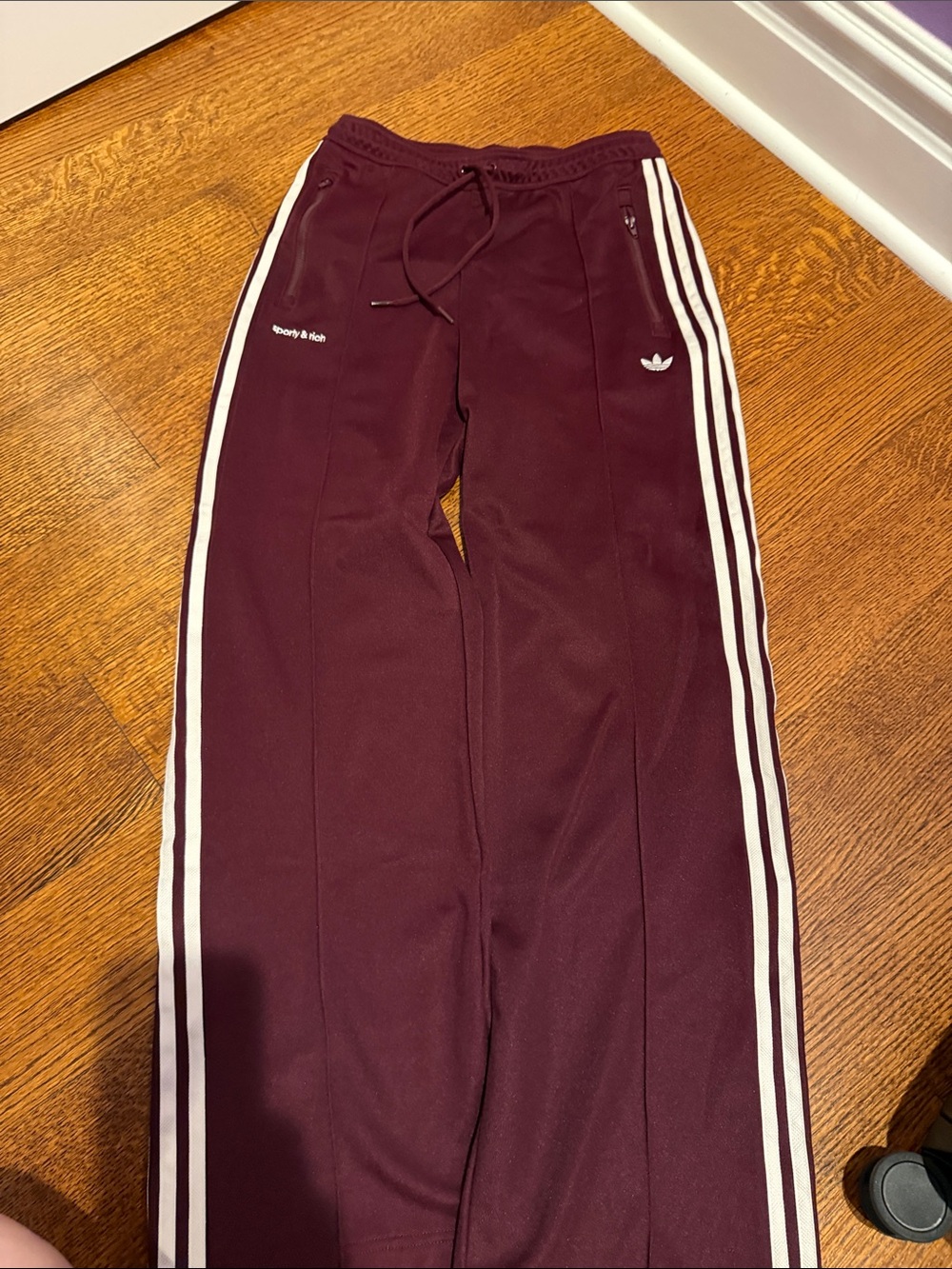 Adidas wide leg track pants